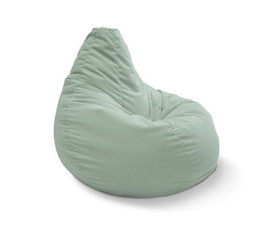 мятное классический пуф-мешок Bean Bag велюровое для детской, игровой и офиса