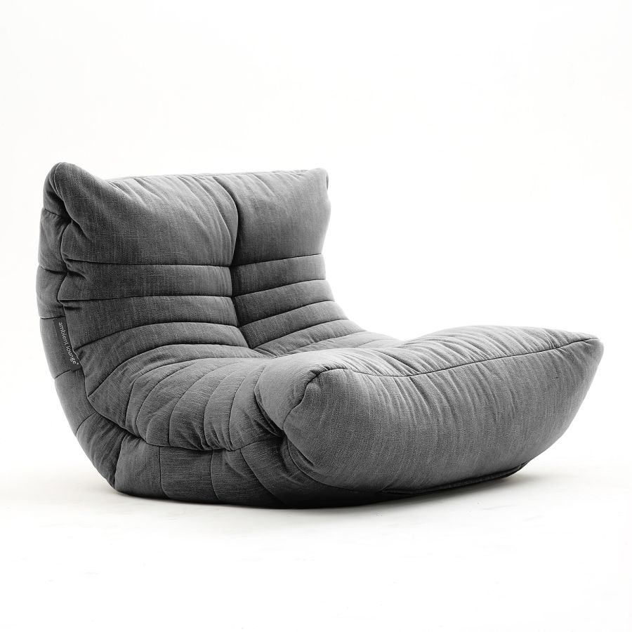 чёрное-графитовое акустический бескаркасный диван Acoustic Sofa шенилловое для домашнего кинотеатра, офиса и студии
