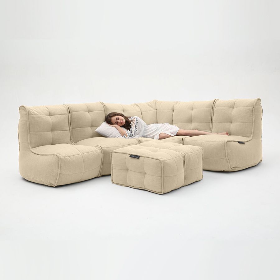 натуральное большой лаунж-гарнитур Mod5 Living Lounge шенилловое в интерьере гостиная