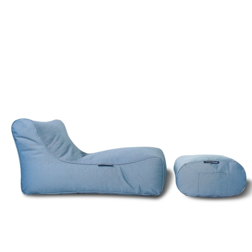джинсово-синее уличный шезлонг Studio Chaise уличное (Oxford) для террасы, бассейна и сада