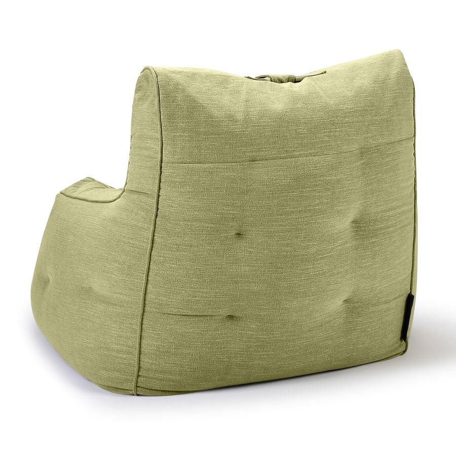 зелёное уличное лаунж-кресло Tranquility Armchair шенилловое для террасы, сада и веранды — вид сбоку