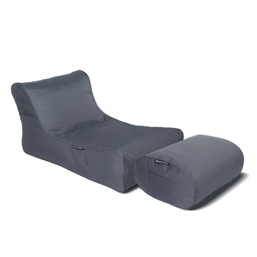 тёмно-серое уличный шезлонг Studio Chaise уличное (Oxford) для террасы, бассейна и сада