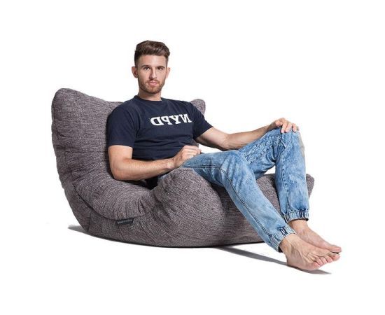 тёмно-серое акустический бескаркасный диван Acoustic Sofa из Sofa Weave для домашнего кинотеатра, офиса и студии
