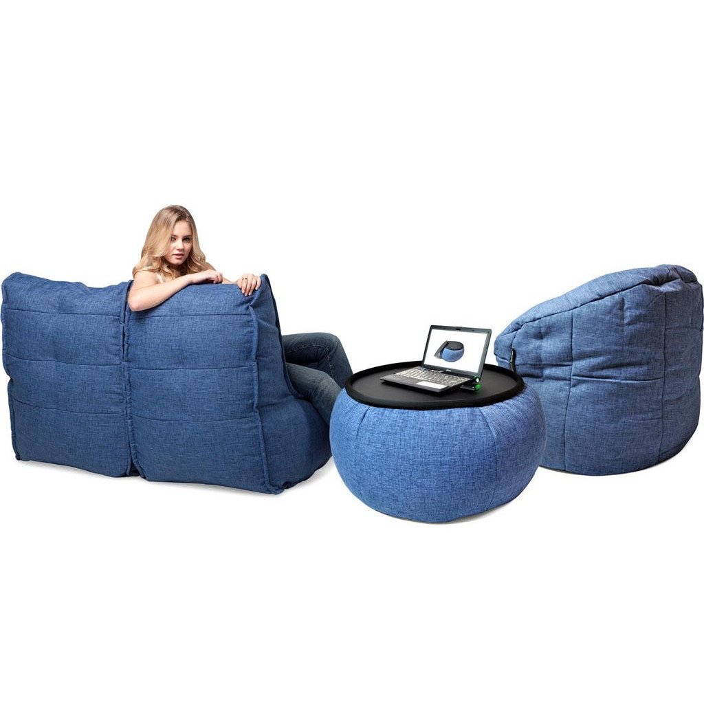 синее комплект мебели для дома Maison Package из Sofa Weave для гостиной и спальни — фото в интерьере