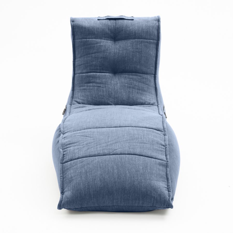 синее бескаркасный лаунж-диван Avatar Sofa шенилловое для гостиной, кабинета и лаунж-зоны