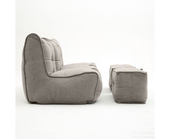 серое четырёхместный модульный диван Mod4 Quad Couch шенилловое для гостиной и домашнего кинотеатра