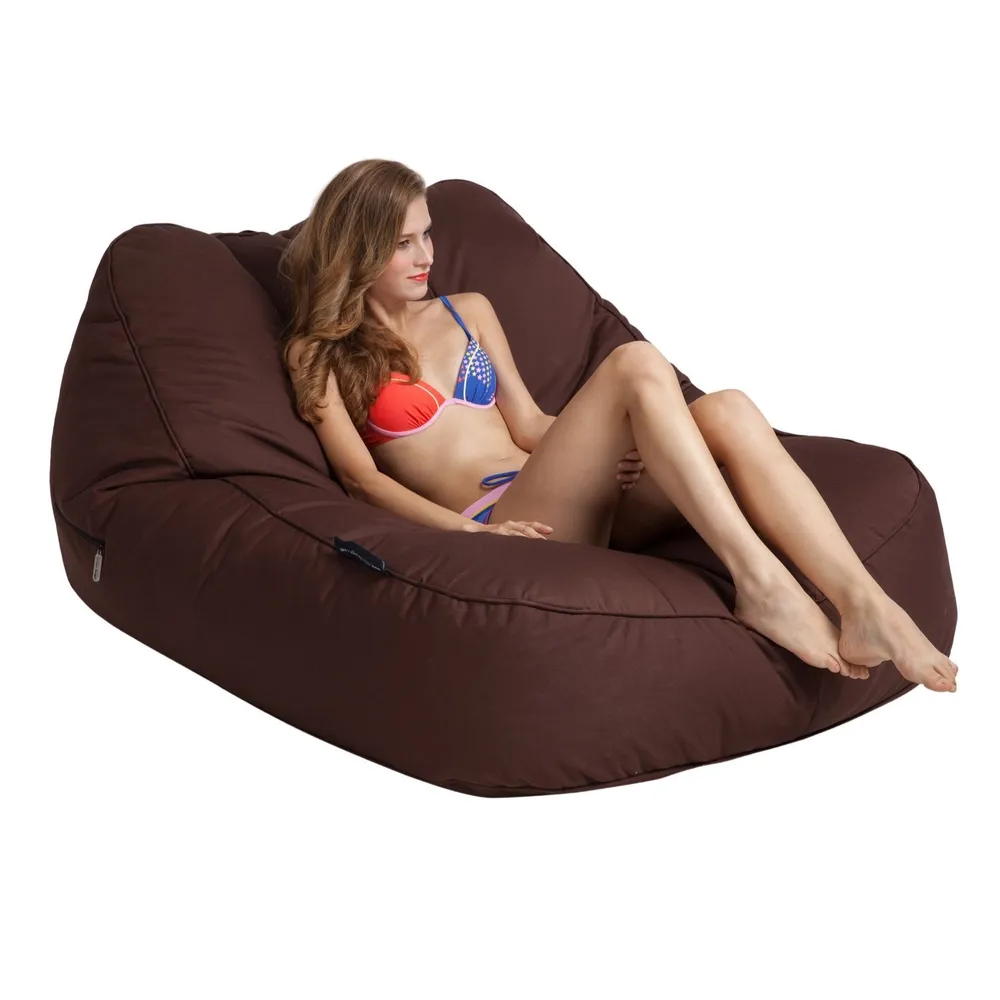 коричневое уличный двухместный диван Satellite Twin Sofa уличное (Oxford) для террасы, сада и event-зон — вид сбоку