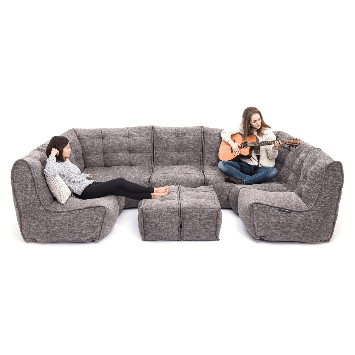 тёмно-серое максимальный лаунж-гарнитур Mod6 Lounge Max из Sofa Weave для гостиной и event-пространства