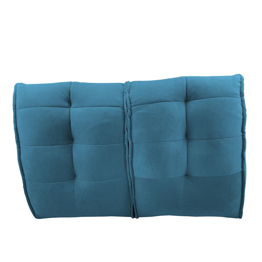 синее двойной модульный диван Twin Couch велюровое в интерьере гостиная