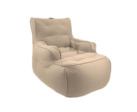 бежевое уличное лаунж-кресло Tranquility Armchair уличное из олефина для террасы, сада и веранды
