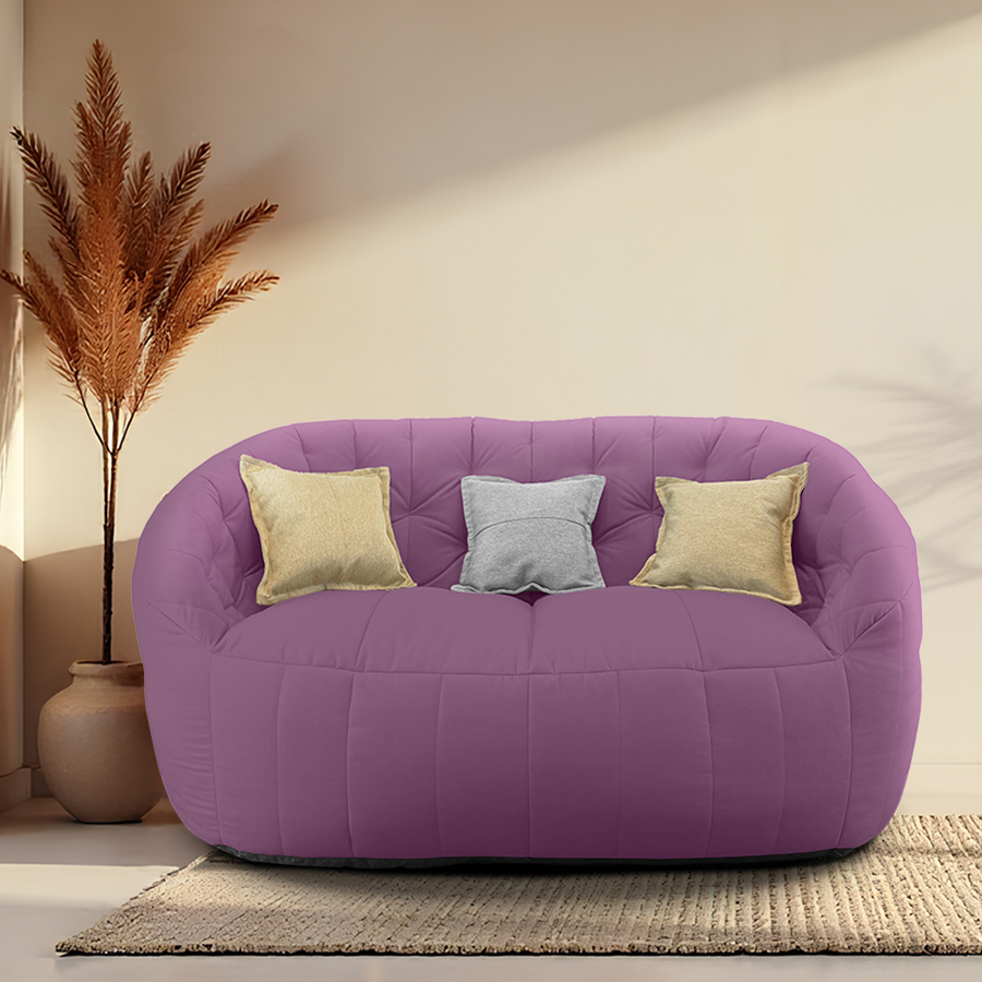 розовое двойной бескаркасный диван Butterfly Twin Sofa велюровое в интерьере гостиная