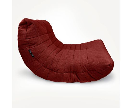 красное акустический бескаркасный диван Acoustic Sofa из рогожки для домашнего кинотеатра, офиса и студии