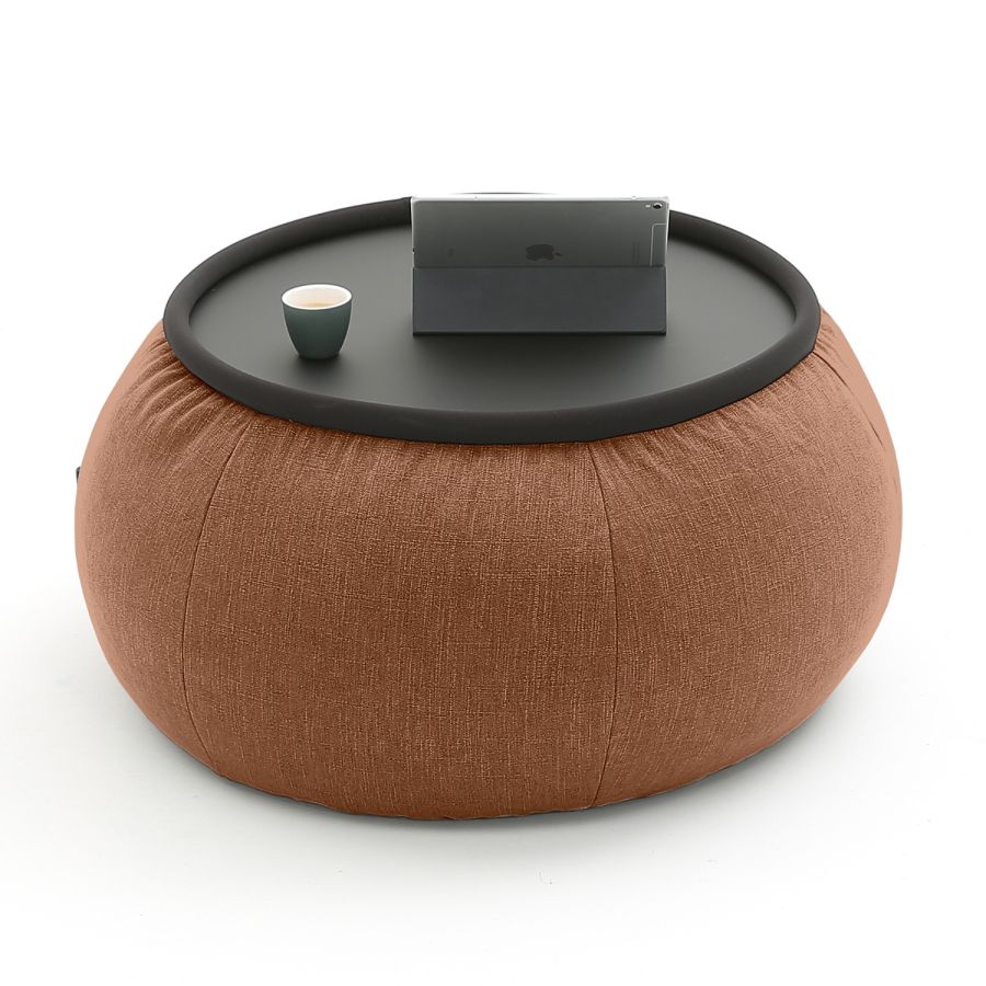 терракотовое складной столик Versa Table шенилловое для гостиной и лаунж-зоны рядом с диваном
