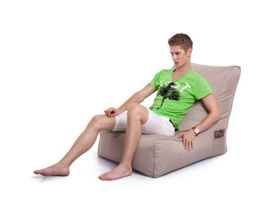 серо-бежевое уличный бескаркасный диван Evolution Sofa уличное (Oxford) для террасы, сада и веранды