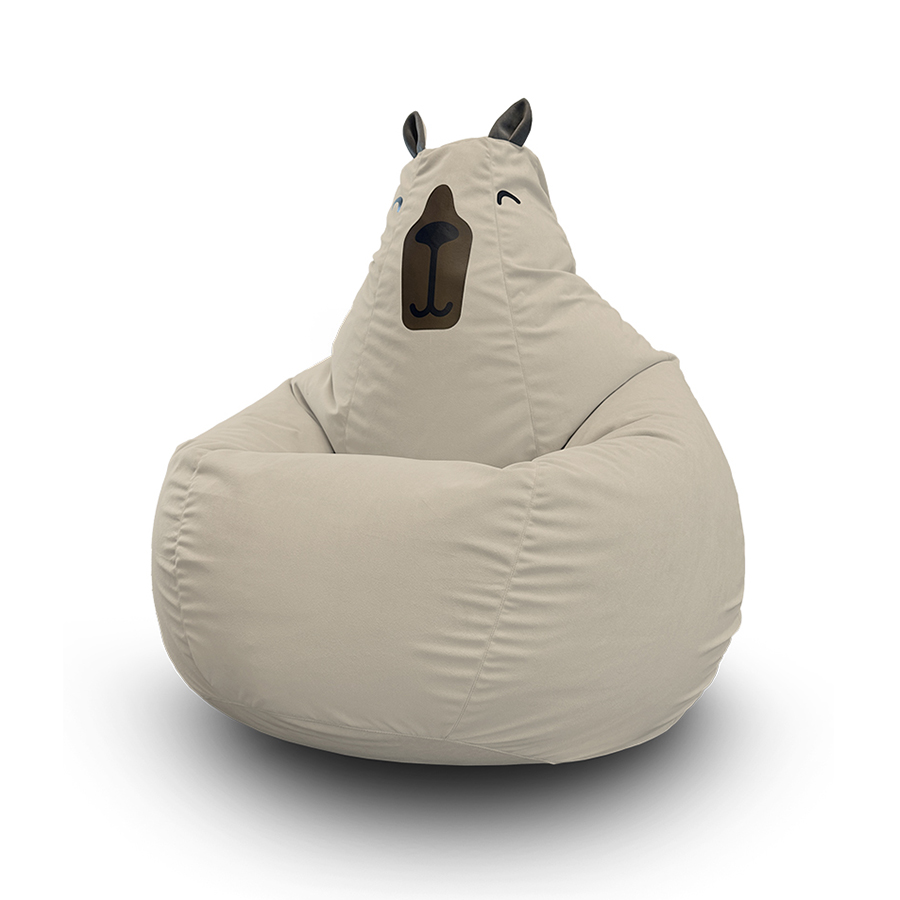 Bean Bag Капибара - размер 4XL Eco Weave (Велюр) — вид сбоку