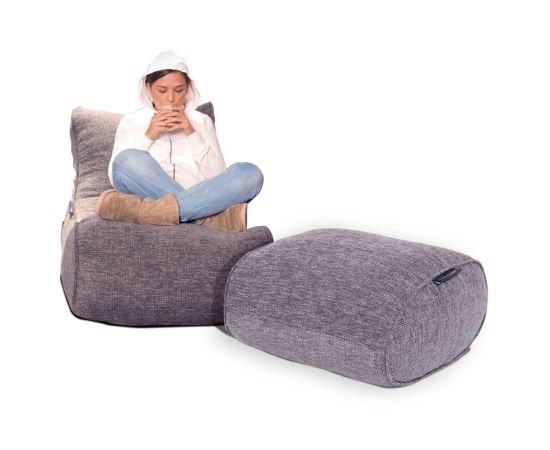 тёмно-серое уличный шезлонг Evolution Chaise из Sofa Weave для террасы и бассейна