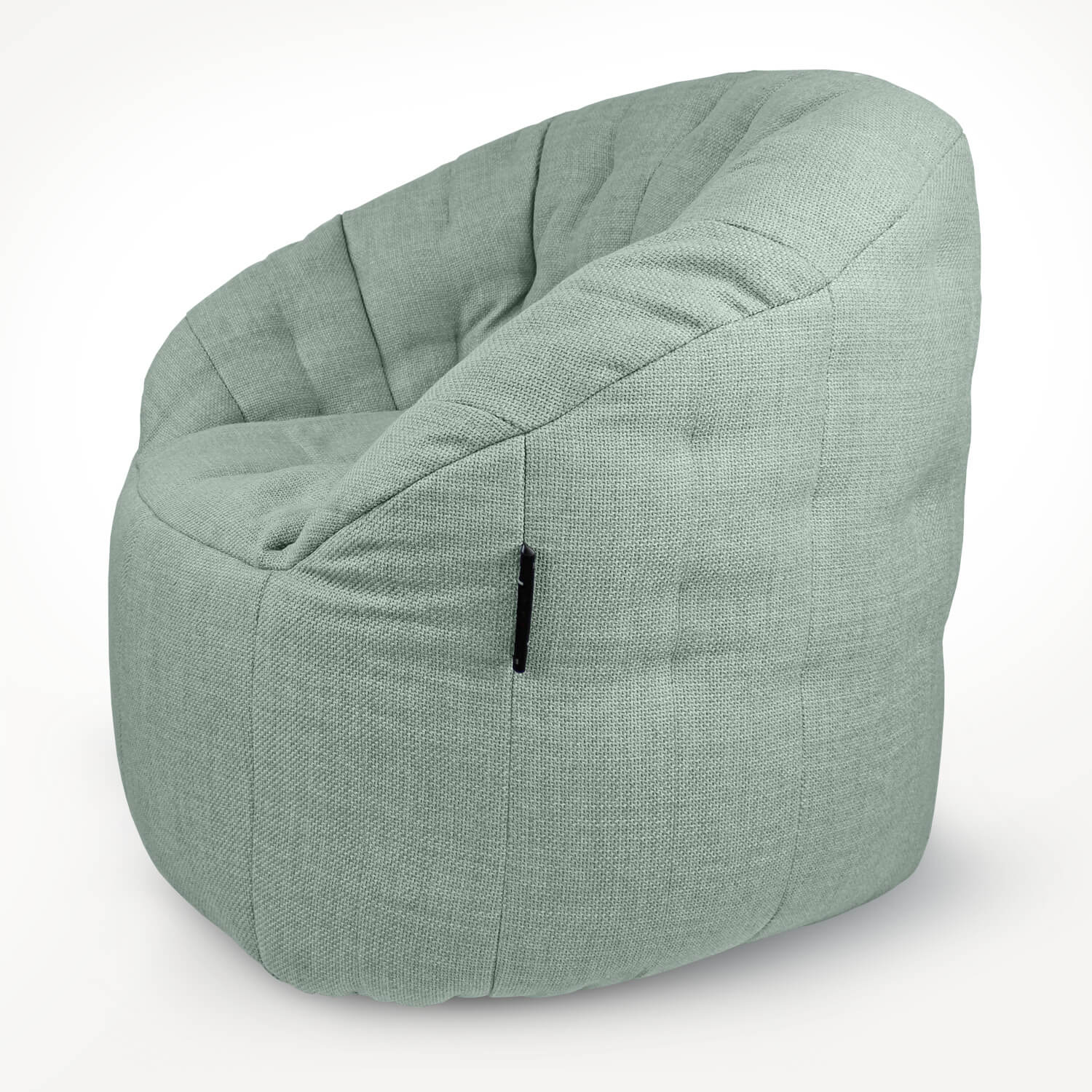 мятное полукруглое бескаркасное кресло Butterfly Sofa из рогожки для гостиной, домашнего кинотеатра и офиса