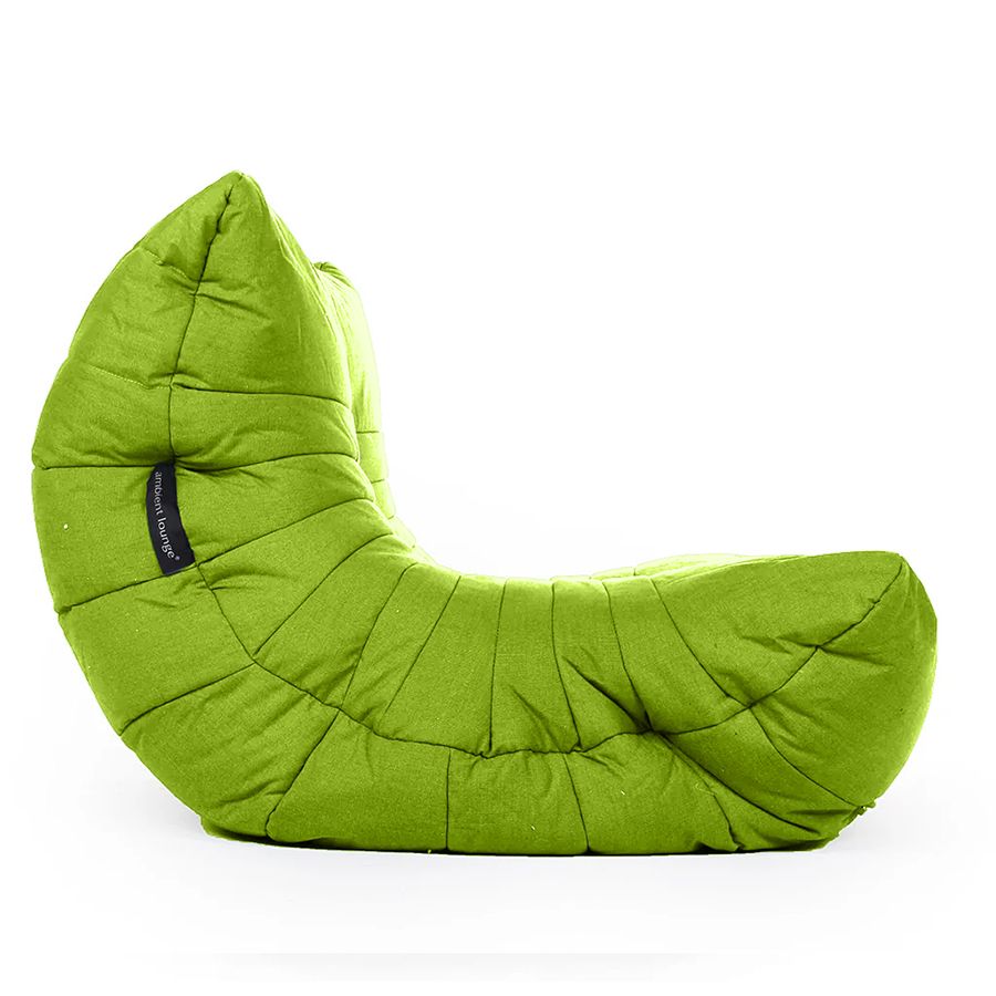 лаймово-зелёное акустический бескаркасный диван Acoustic Sofa уличное (Oxford) для домашнего кинотеатра, офиса и студии — фото в интерьере