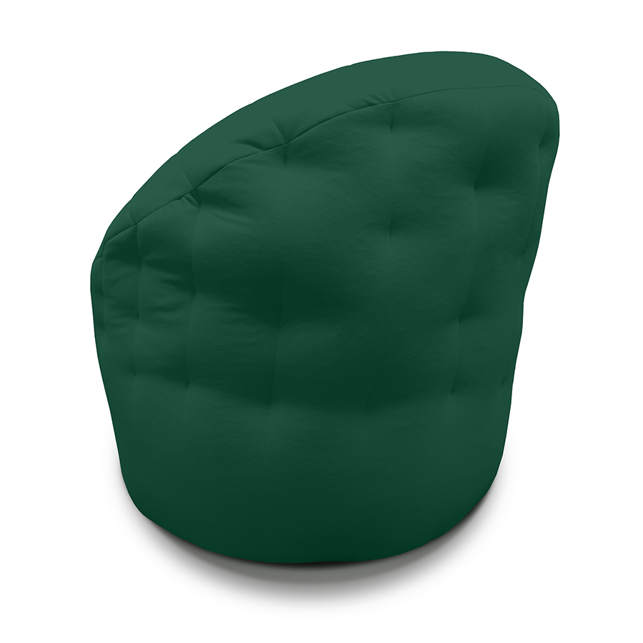 Купить лёгкое бескаркасное кресло Butterfly Light Sofa - Forest Green (зеленый Велюр)
