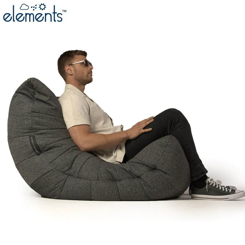 тёмно-серое акустический бескаркасный диван Acoustic Sofa уличное (Oxford) для домашнего кинотеатра, офиса и студии