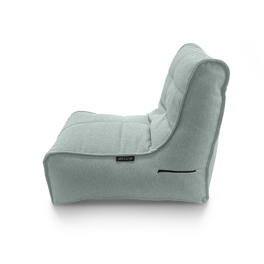 мятное уличный бескаркасный диван Evolution Sofa жаккардовое в интерьере терраса