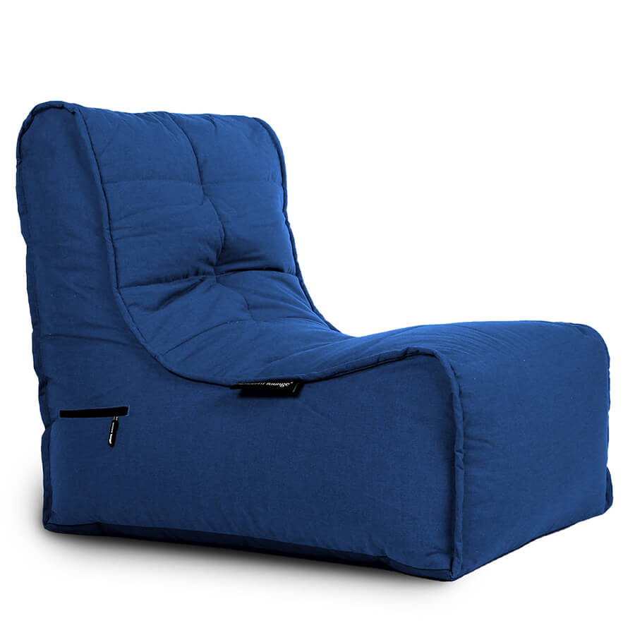 джинсово-синее уличный бескаркасный диван Evolution Sofa уличное (Oxford) для террасы, сада и веранды