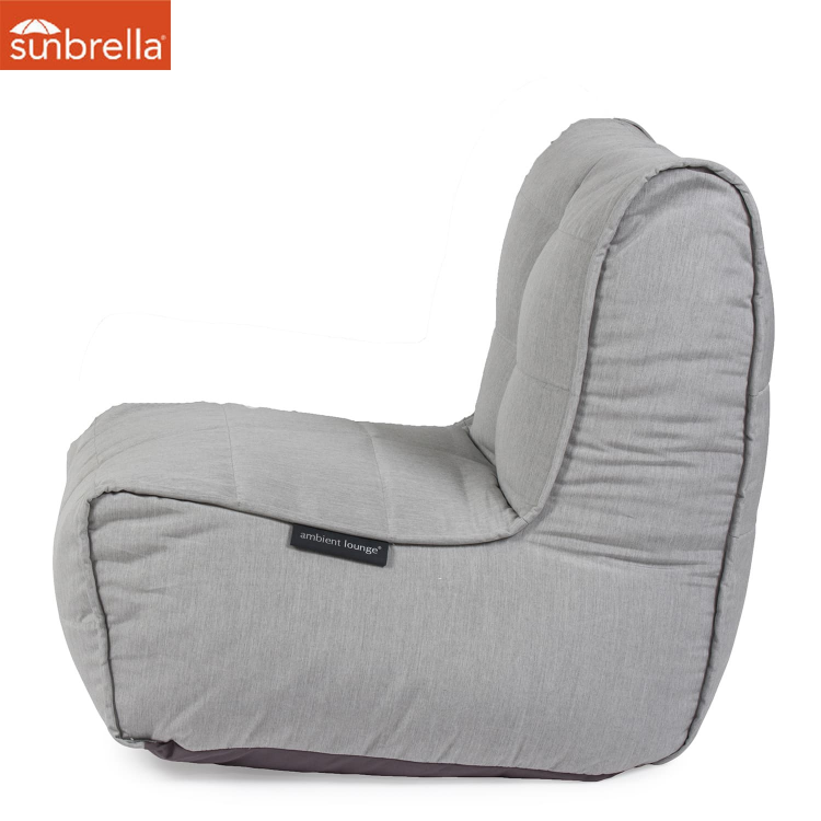 светло-серое уличный бескаркасный диван Evolution Sofa уличное (Oxford) для террасы, сада и веранды