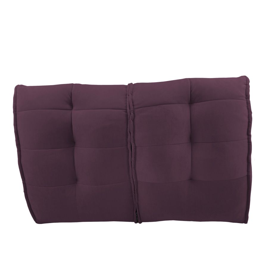 баклажановое двойной модульный диван Twin Couch велюровое в интерьере гостиная