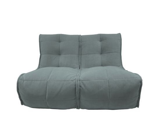 серое двойной модульный диван Twin Couch велюровое для гостиной и переговорной