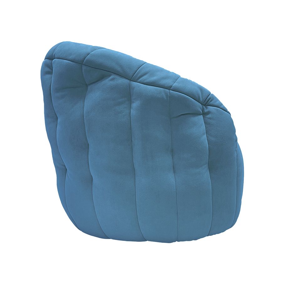 синее полукруглое бескаркасное кресло Butterfly Sofa велюровое — дизайн и качество