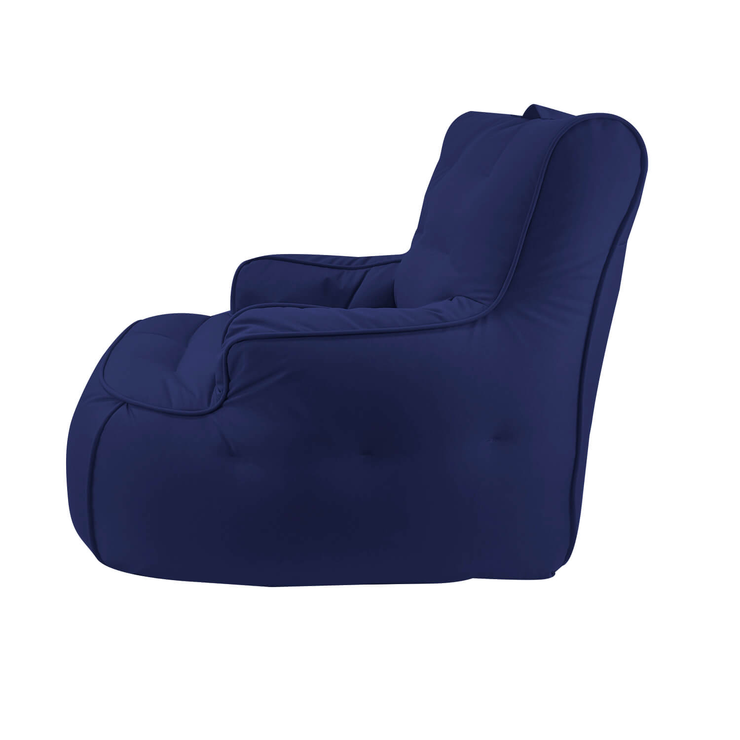 тёмно-синее уличное лаунж-кресло Tranquility Armchair уличное из олефина для террасы, сада и веранды — фото в интерьере