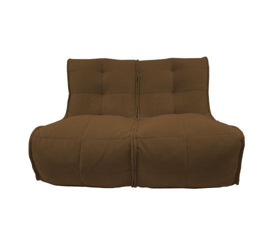 шоколадное двойной модульный диван Twin Couch велюровое для гостиной и переговорной