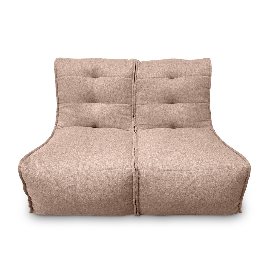 пудровое двойной модульный диван Twin Couch жаккардовое для гостиной и переговорной