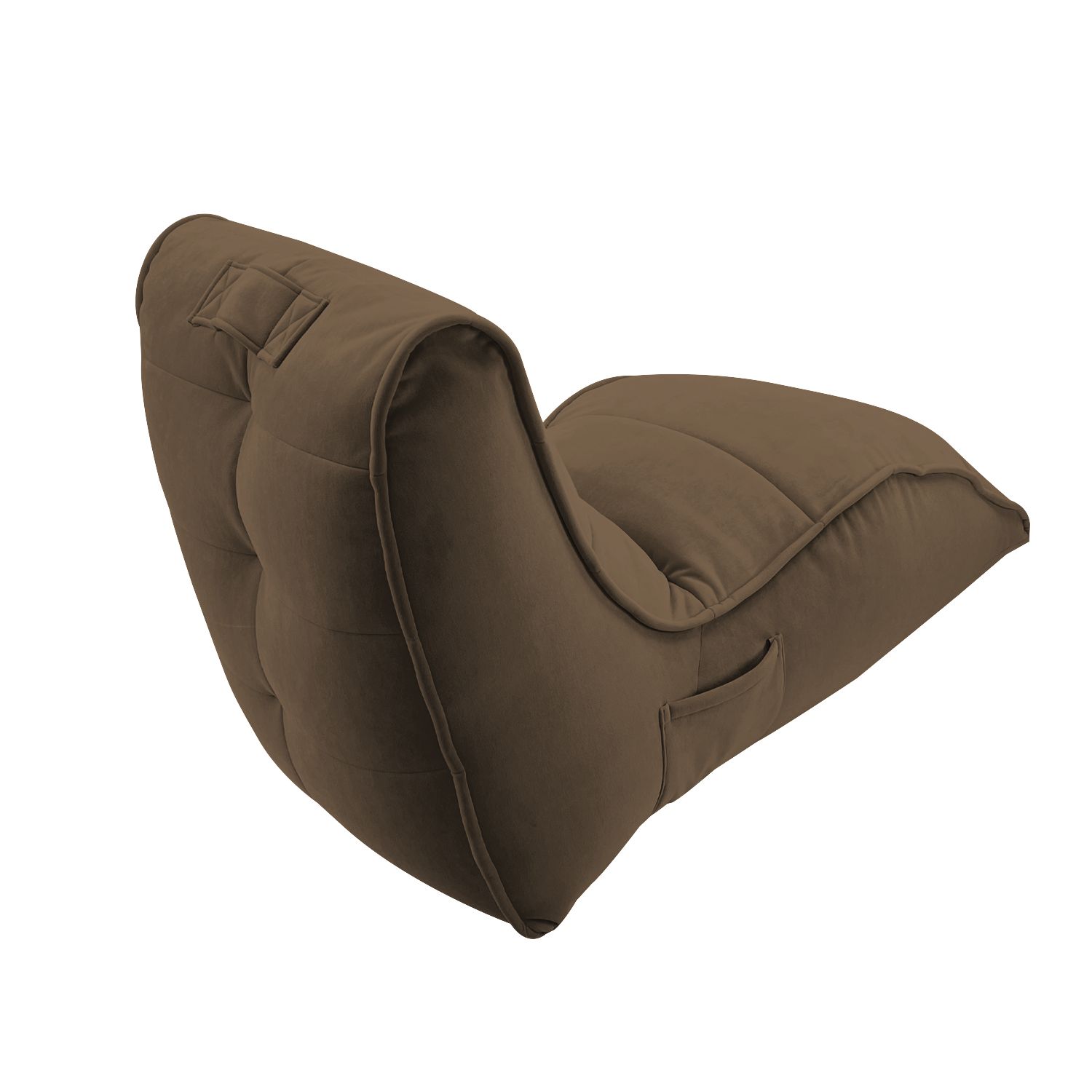 шоколадное бескаркасный лаунж-диван Avatar Sofa велюровое в интерьере гостиная