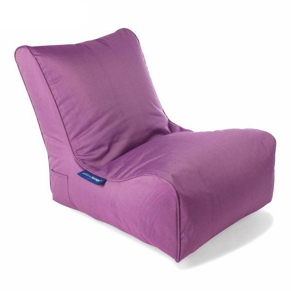 фиолетовое уличный шезлонг Evolution Chaise уличное (Oxford) для террасы и бассейна — фото в интерьере