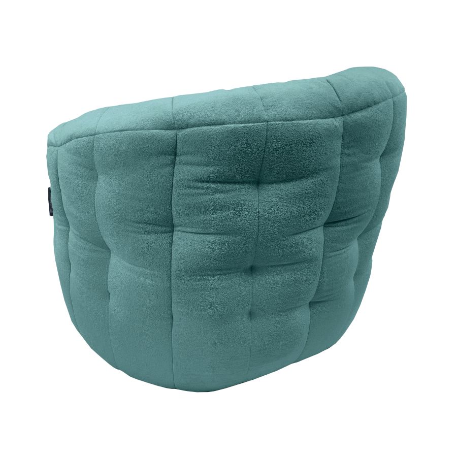 мятное полукруглое бескаркасное кресло Butterfly Sofa для гостиной, домашнего кинотеатра и офиса — крупный план