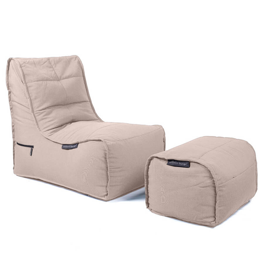 бежевое уличный шезлонг Evolution Chaise уличное (Oxford) для террасы и бассейна