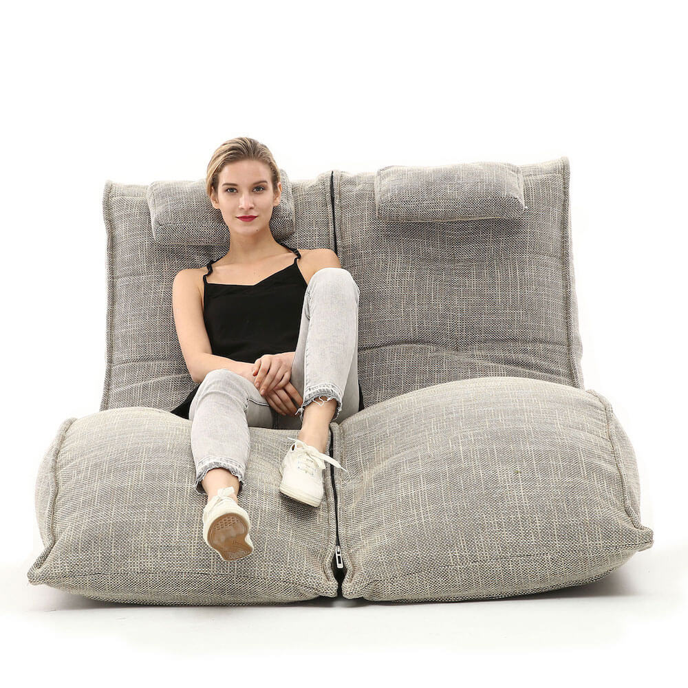 натуральное просторный бескаркасный диван Twin Avatar Deluxe из Sofa Weave для гостиной и лаунж-зоны — фото в интерьере