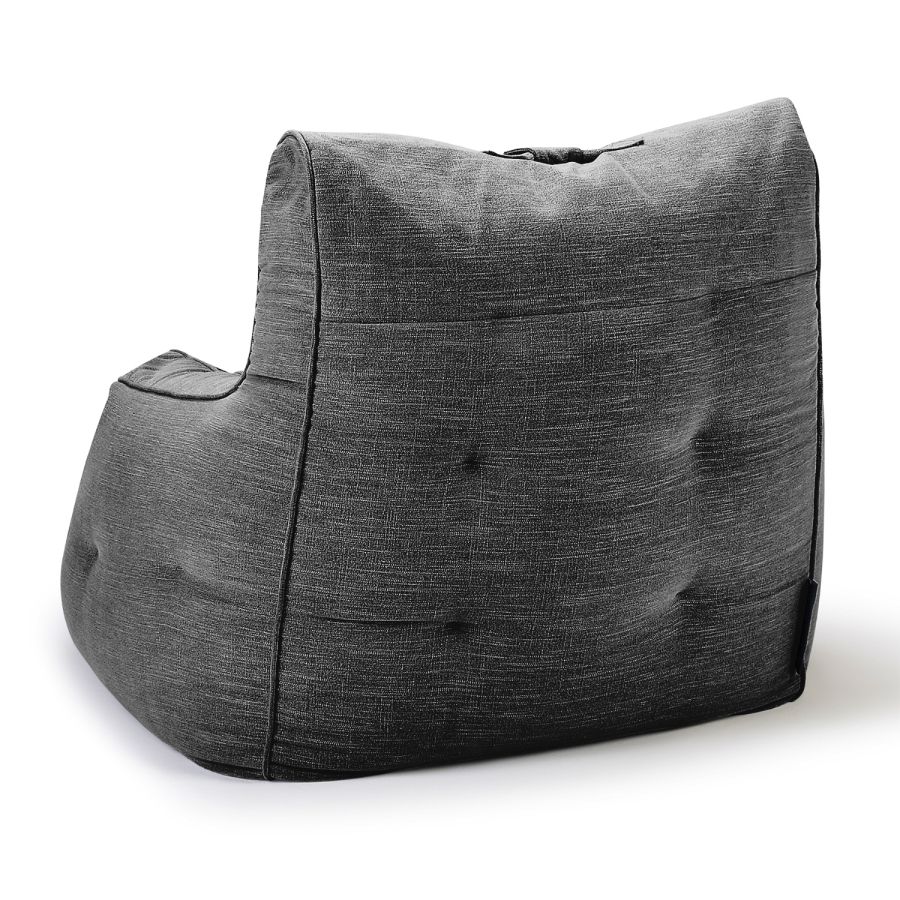 чёрное-графитовое уличное лаунж-кресло Tranquility Armchair шенилловое для террасы, сада и веранды — вид сбоку