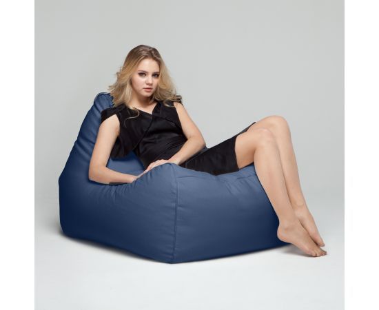 синее уличный лаунж-шезлонг Tivoli Lounger под замшу для террасы, сада и бассейна — крупный план