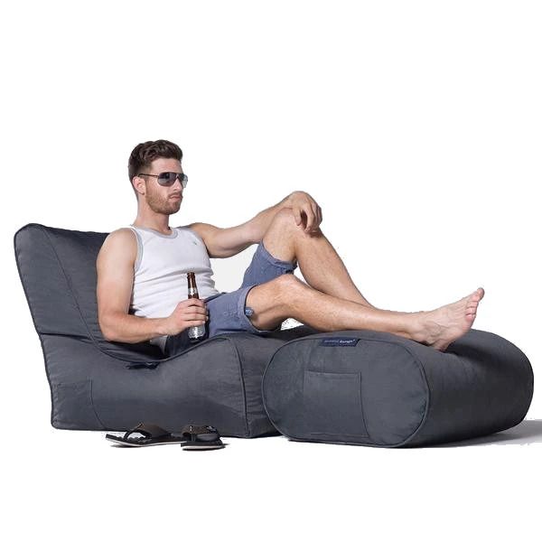 тёмно-серое уличный шезлонг Evolution Chaise уличное (Oxford) для террасы и бассейна
