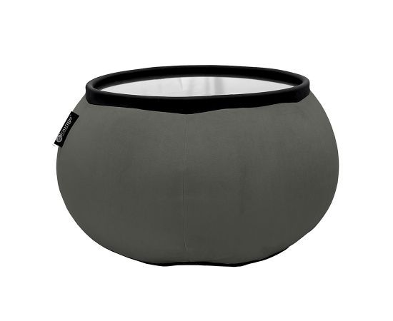 чёрное-графитовое складной столик Versa Table велюровое в интерьере гостиная
