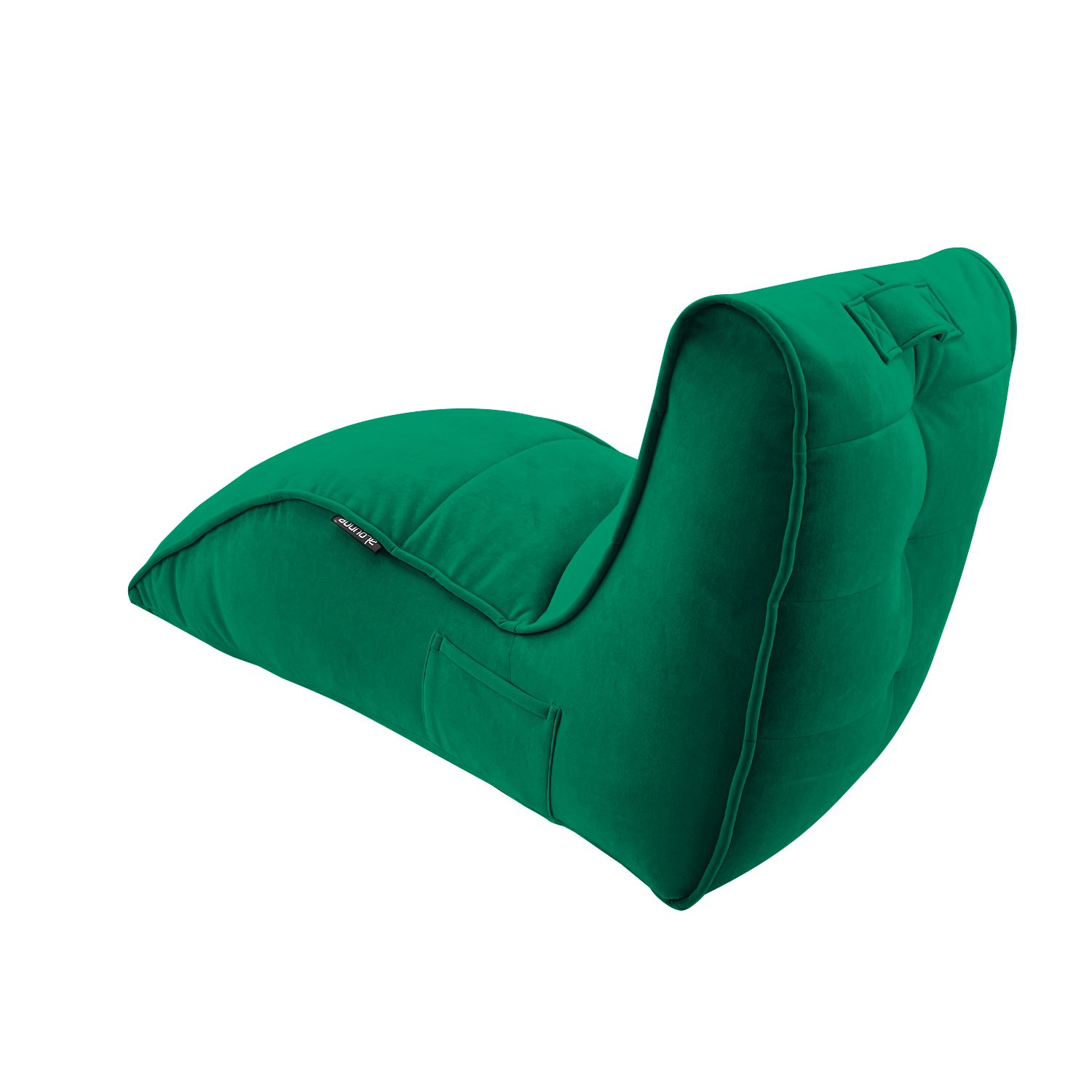 зелёное бескаркасный лаунж-диван Avatar Sofa велюровое для гостиной, кабинета и лаунж-зоны — фото в интерьере