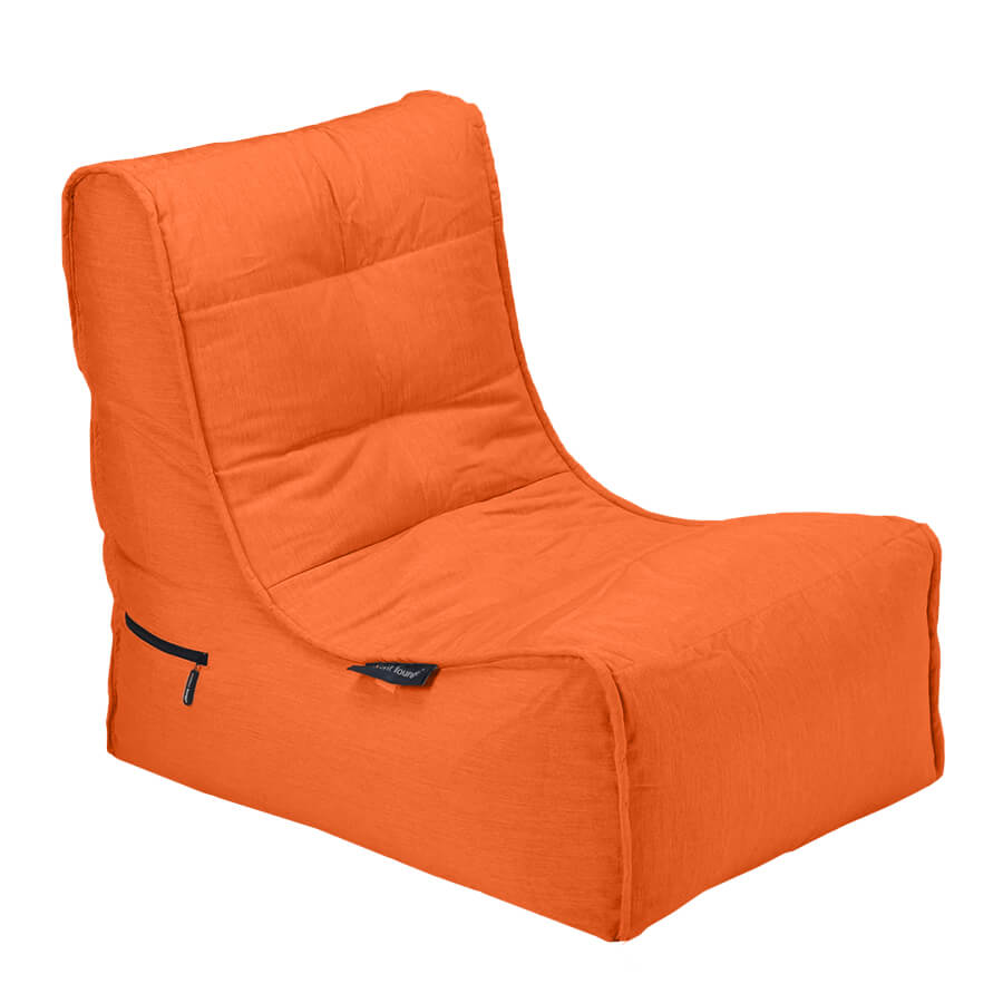 терракотово-оранжевое уличный бескаркасный диван Evolution Sofa уличное (Oxford) для террасы, сада и веранды — фото в интерьере
