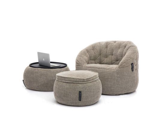 натуральное комплект бескаркасной мебели Contempo Package из Sofa Weave для гостиной и переговорной