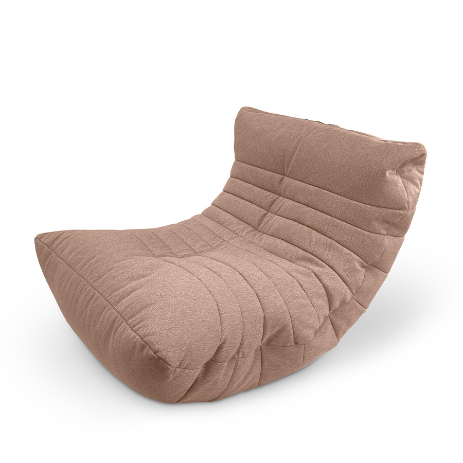 кофейное акустический бескаркасный диван Acoustic Sofa жаккардовое для домашнего кинотеатра, офиса и студии — вид сбоку