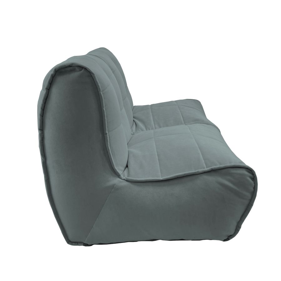 серое двойной модульный диван Twin Couch велюровое для гостиной и переговорной — фото в интерьере