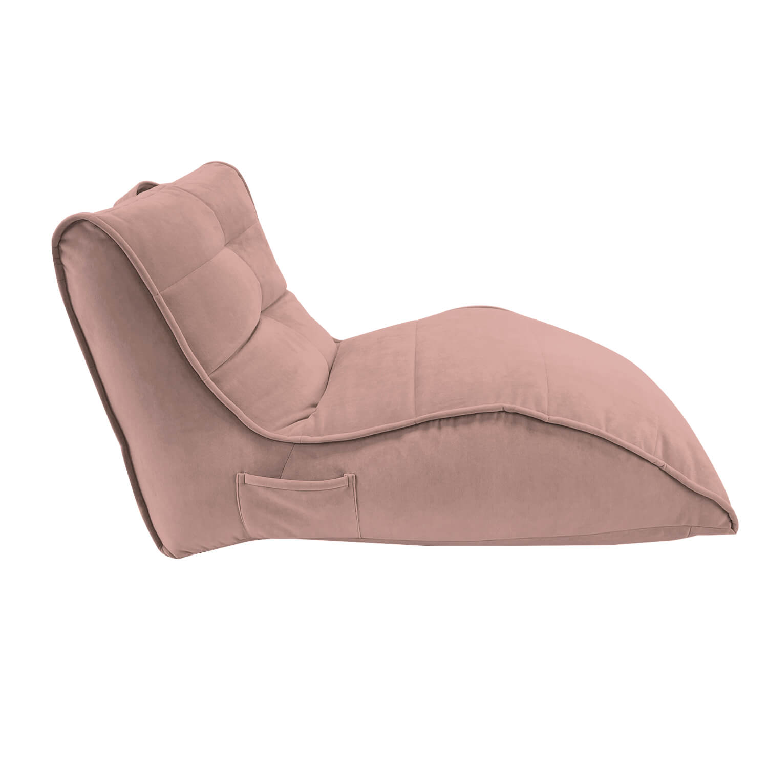 пудровое бескаркасный лаунж-диван Avatar Sofa велюровое для гостиной, кабинета и лаунж-зоны