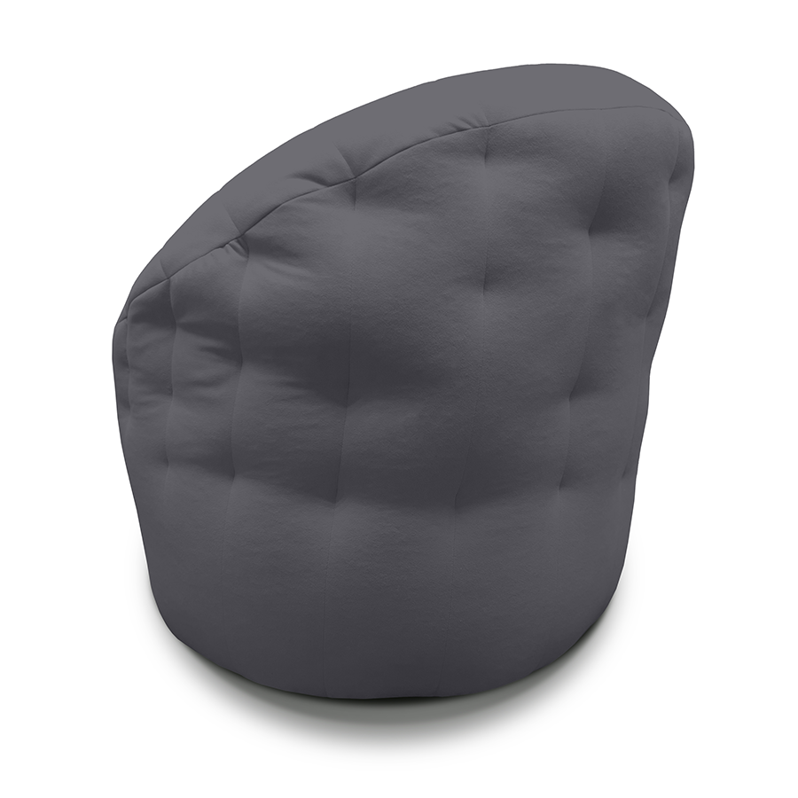 Купить лёгкое бескаркасное кресло Butterfly Light Sofa - Luscious Grey (темно-серый Велюр)
