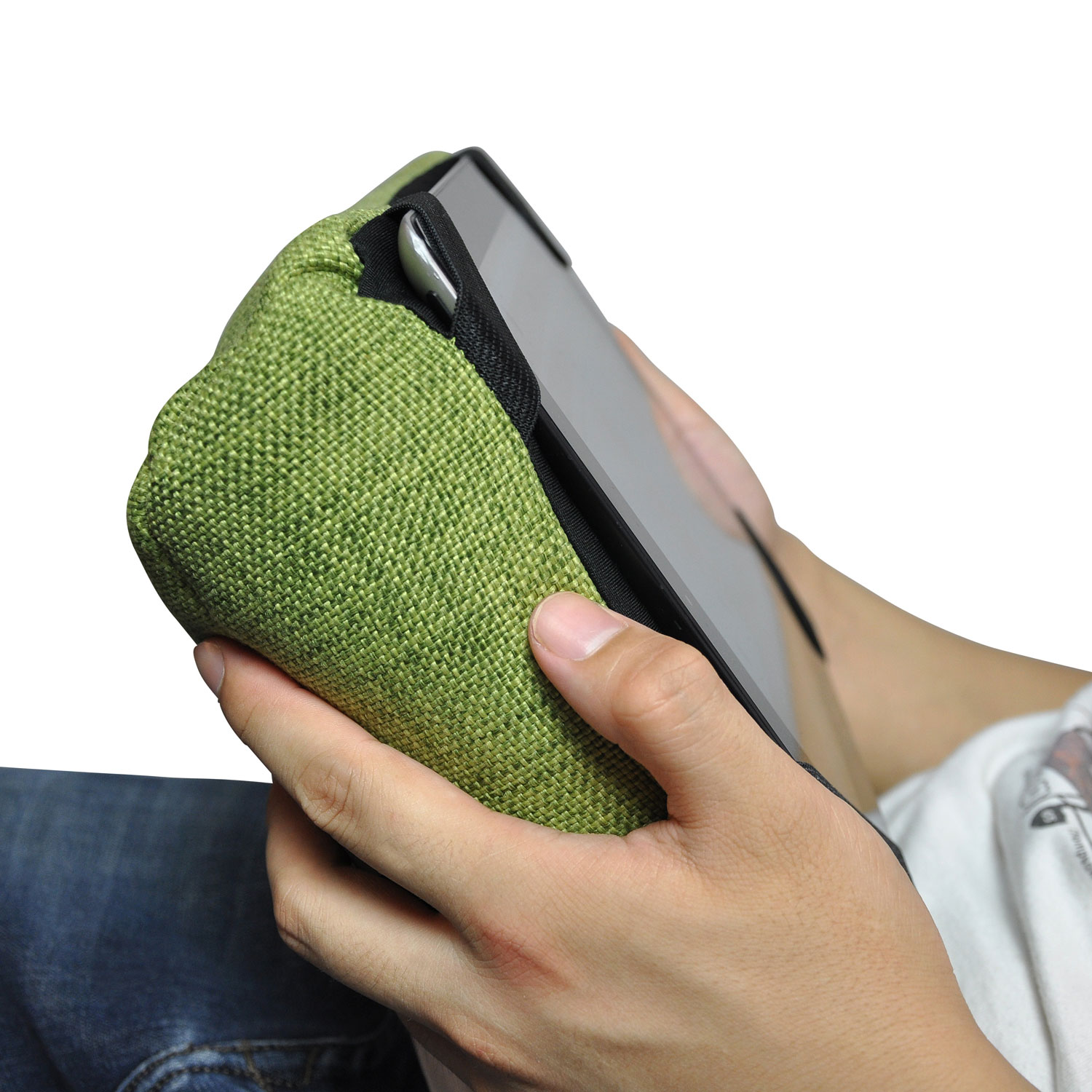 Tech Pillow - Lime Citrus (Sofa Weave) — вид сбоку